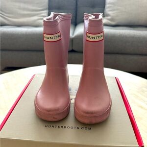 Girls Hunter Boots in Blossom Pink